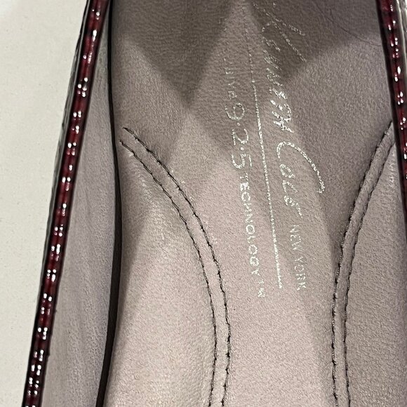 Kenneth Cole New York Women's Balance Leather Ballet Flats Burgundy  7 - Picture 3 of 8